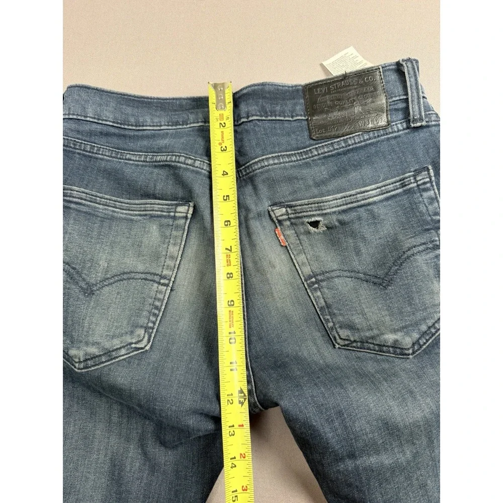 Levi's 512 Slim Taper Denim Jeans Men's Tag Sz 31-32 Dark Wash